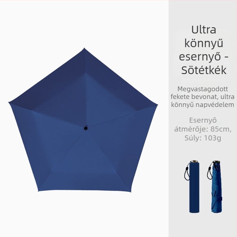 Ceruza alakú esernyő, ultrakönnyű kivitel, Vinyl 190T anyagú vászon, alumínium tengely, műanyag fogantyú, manuális nyitás-zárás, UPF > 50