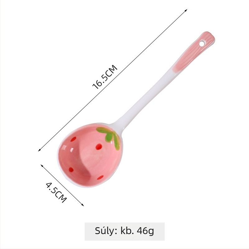 Eper mintás porcelán tál- és tálkák készlet, kör alakú forma, mikrohullámú sütőben használható, aláglazúros felület
