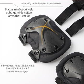 Taktikai mintázatú térd- és könyökvédő készlet, nyári edzéshez, TPU/EVA anyagú védelem hegymászásra és kerékpározásra