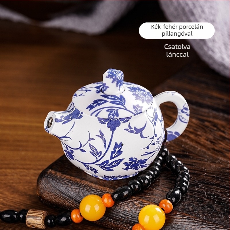 Fém öngyújtó forgó mechanizmussal, bután üzemanyag, szélvédett, dekoratív és gyűjtemény, nyomtatott logó