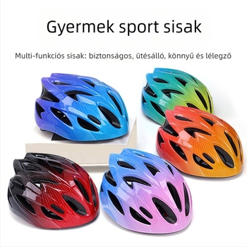 Gyerek kerékpáros sisak, uniszex, gradient mintás, kód Ettk-7