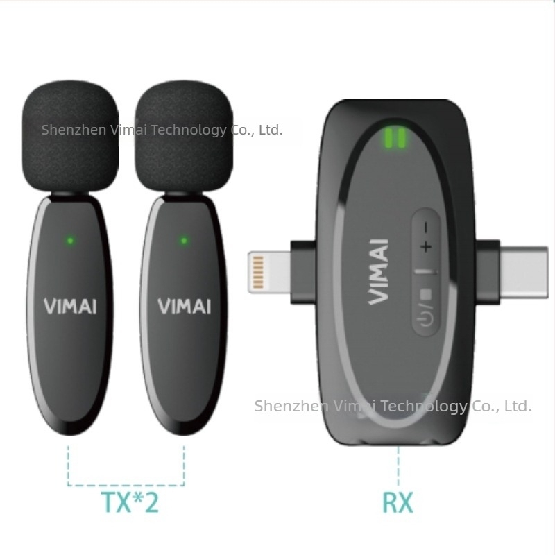 Lavalier mikrofon három az egyben interfésszel, 20 Hz–20 kHz, SNR ≥100 dB, beépített akkumulátor, modell AP003