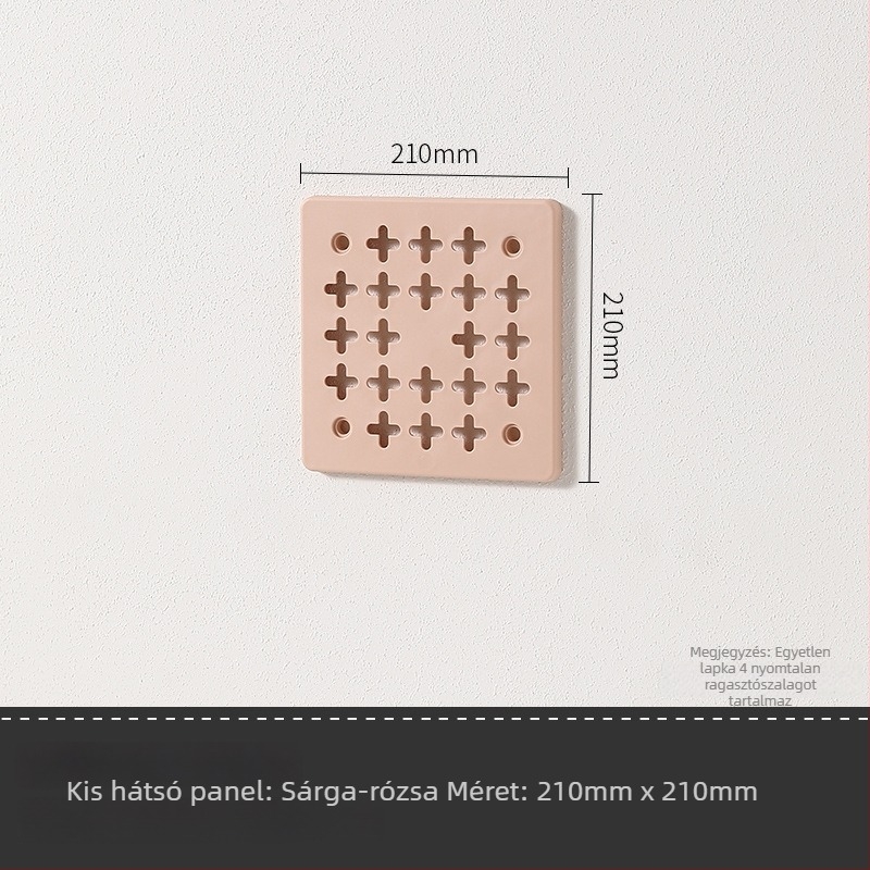 Falra szerelhető műanyag tárolópolc – 3 szint, furatmentes, többfunkciós, skálázható, szívó rögzítésű