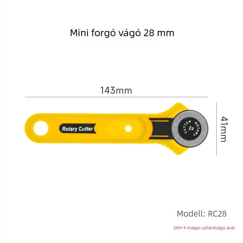 Textil vágó forgókés — Keling, Modell SKH-9, Anyag: fém