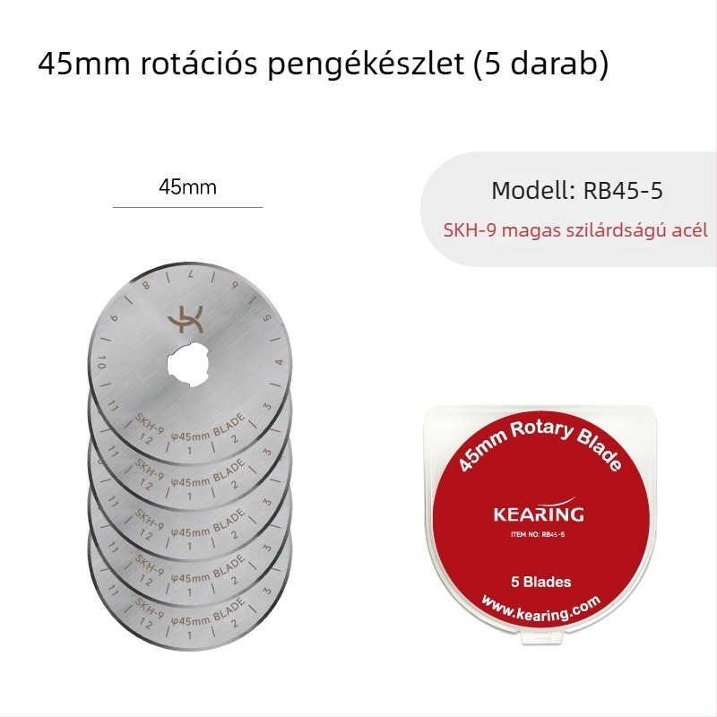 Textil vágó forgókés — Keling, Modell SKH-9, Anyag: fém