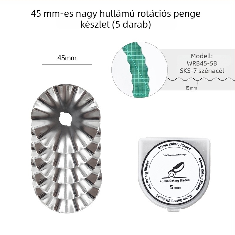 Textil vágó forgókés — Keling, Modell SKH-9, Anyag: fém