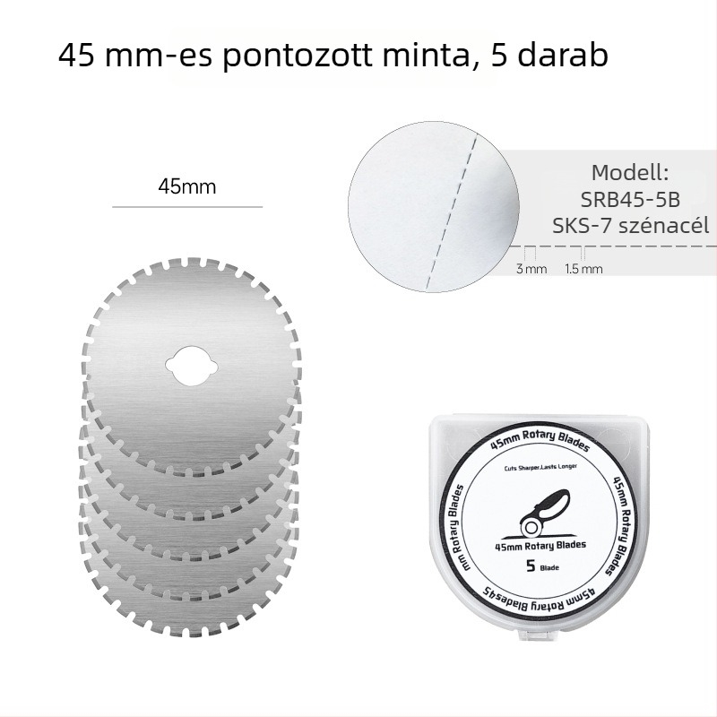 Textil vágó forgókés — Keling, Modell SKH-9, Anyag: fém