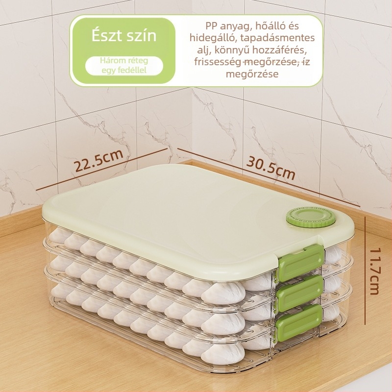 Mabalo Gombóc Tároló Doboz – PP, zárható, tapadásmentes alj