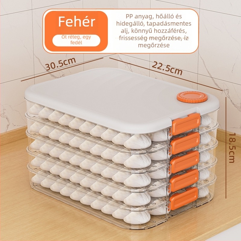 Mabalo Gombóc Tároló Doboz – PP, zárható, tapadásmentes alj