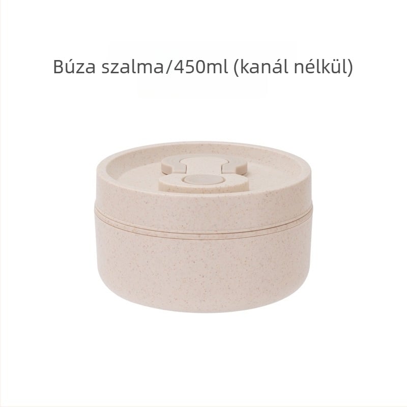 Négyszögletes műanyag ebédes doboz, mikrohullámú sütőbe is használható, kapacitás 800-1000 ml, egy réteg, japán stílusú, evőeszközökkel