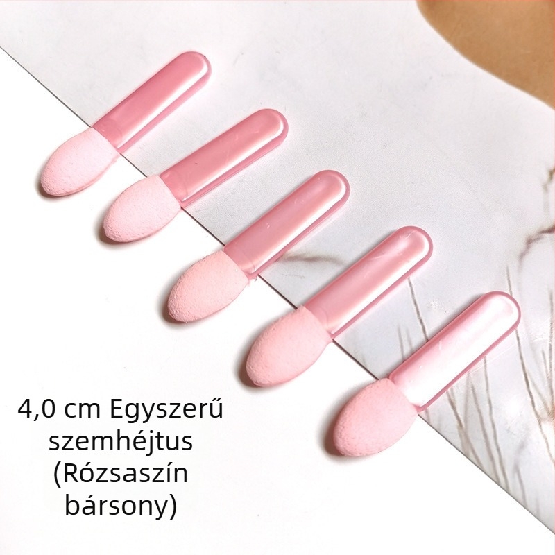 HEYI HY108 Egyszer használatos kettős fejű szem ecset szivaccsal, rövid műanyag nyél, állítható szálhossz, összes hossz 4.5/7.5, csomagolás készlet