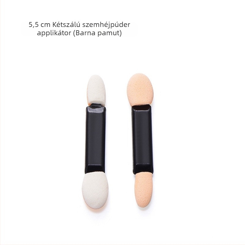 HEYI HY108 Egyszer használatos kettős fejű szem ecset szivaccsal, rövid műanyag nyél, állítható szálhossz, összes hossz 4.5/7.5, csomagolás készlet