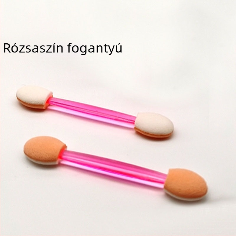 HEYI HY108 Egyszer használatos kettős fejű szem ecset szivaccsal, rövid műanyag nyél, állítható szálhossz, összes hossz 4.5/7.5, csomagolás készlet