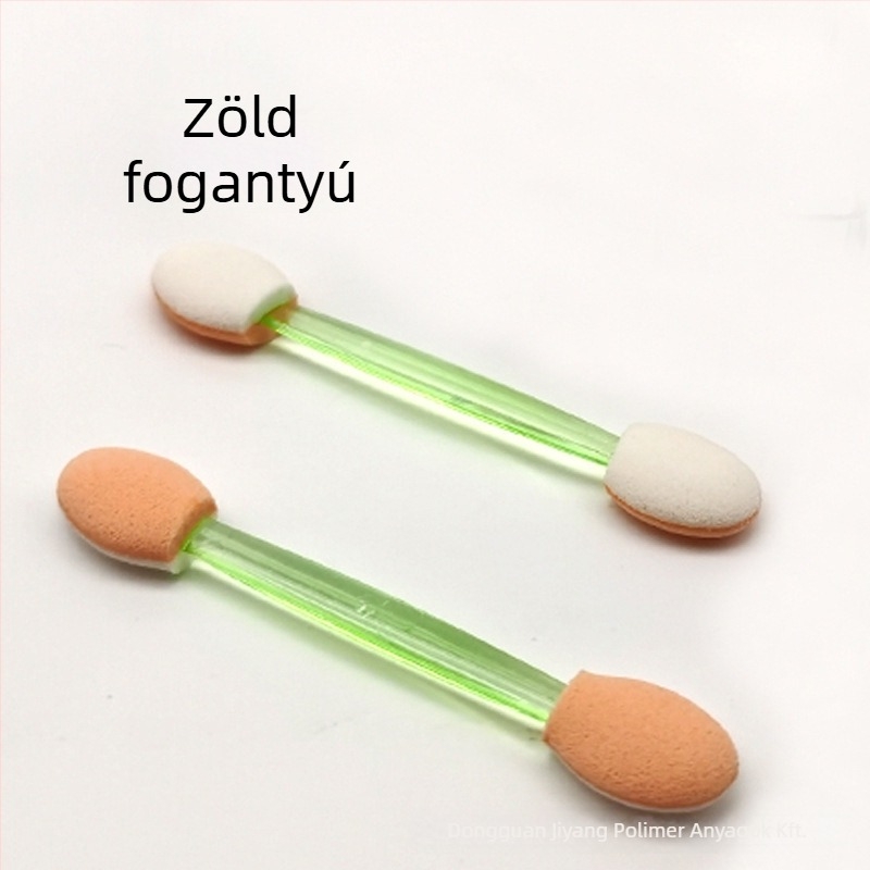 HEYI HY108 Egyszer használatos kettős fejű szem ecset szivaccsal, rövid műanyag nyél, állítható szálhossz, összes hossz 4.5/7.5, csomagolás készlet