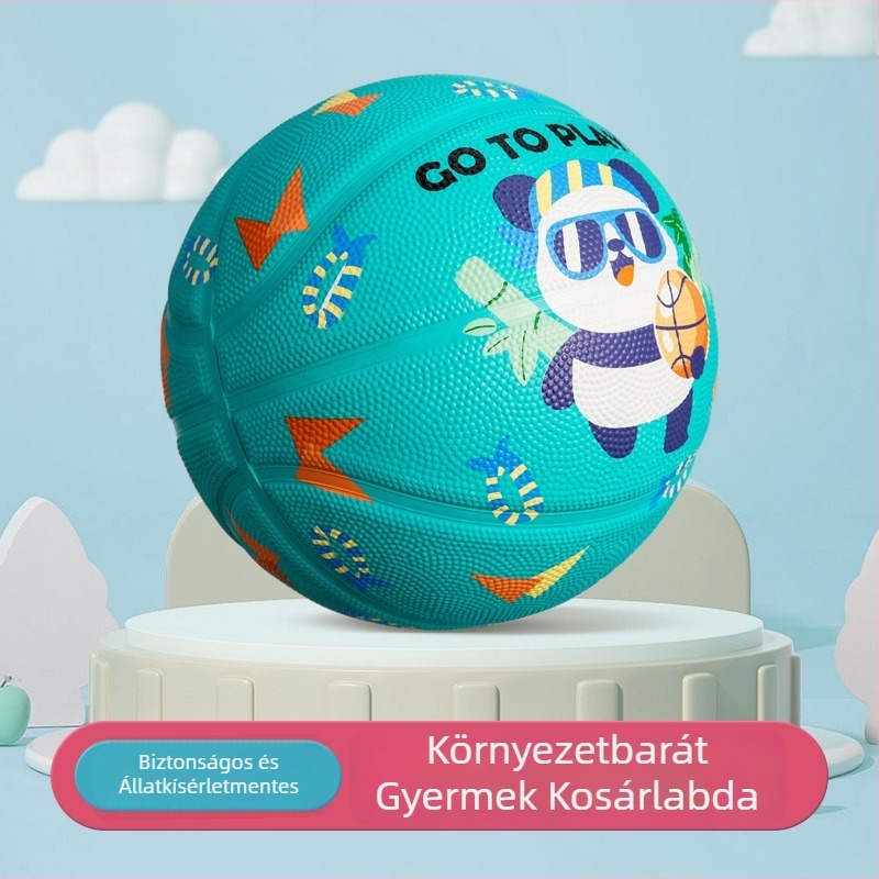 Gyermekeknek szóló gumírozott kosárlabda labda nyomtatott logóval és testreszabási lehetőséggel, márka Witsar, kosárlabdázáshoz (nemzeti szabvány)