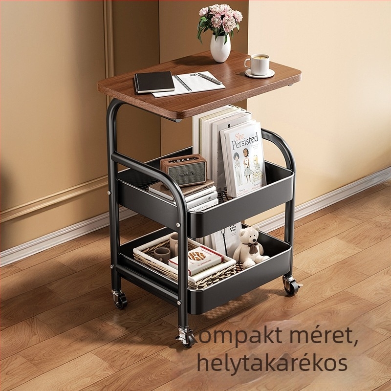 Fém kis kocsi tároló – modern minimalist stílus, multifunkcionális, fürdőszobába alkalmas