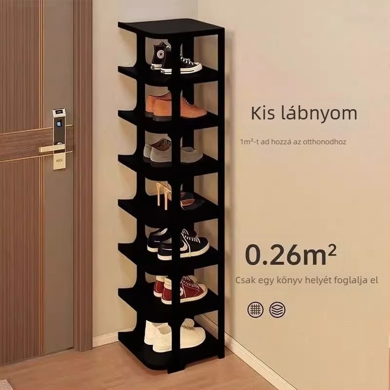 Függőleges 9‑rétegű műanyag cipőszekrény bejárathoz – otthoni cipőszekrény, szétbontható