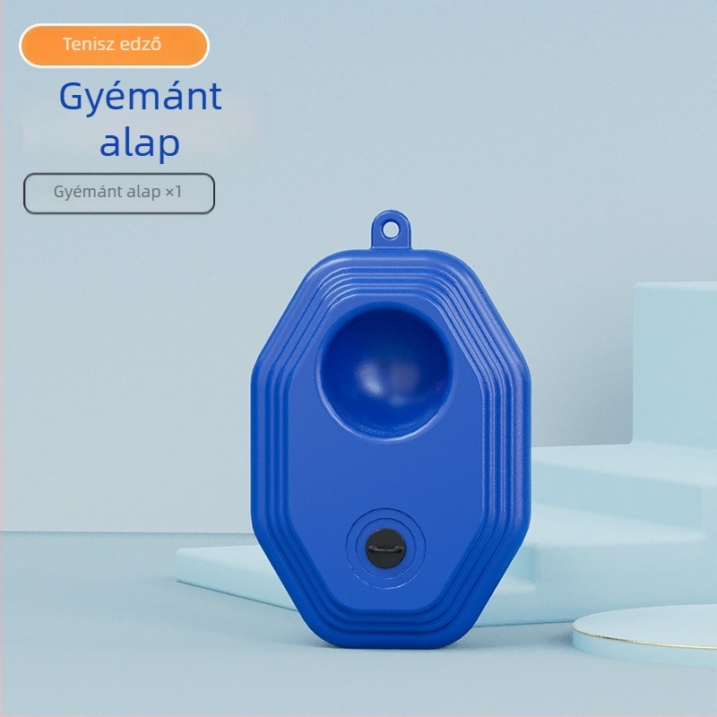 Tenisz edző rakéta – váz alumíniumötvözet; tömeg 95–100 g; fogantyú vastagsága G1; típus: egyenes ütés; huzal anyaga: nylon