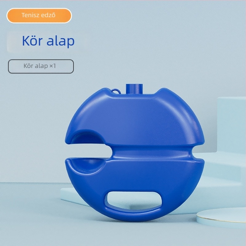 Tenisz edző rakéta – váz alumíniumötvözet; tömeg 95–100 g; fogantyú vastagsága G1; típus: egyenes ütés; huzal anyaga: nylon