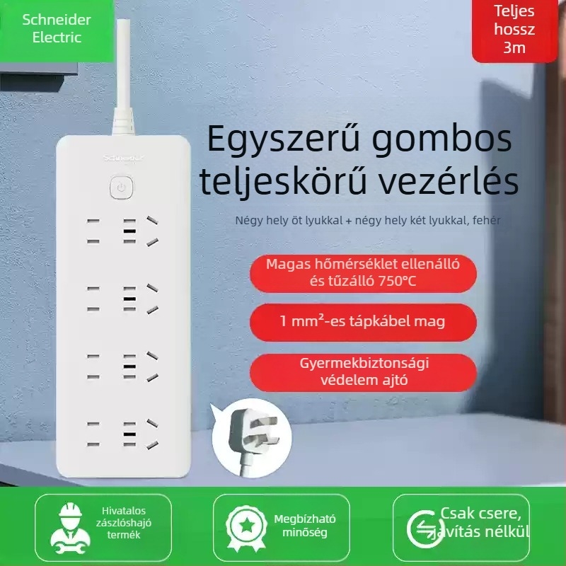 Schneider Electric USB-s elosztó, 10A, 220V, 2000W, típus 86, új nemzeti szabvány