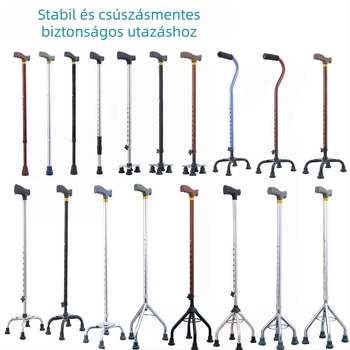 Túrabot alumínium ötvözetből, változatok: egy lábú, három lábú vagy négylábú