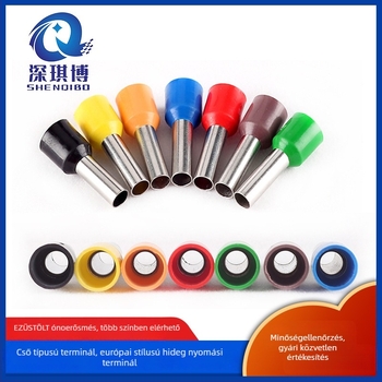 Shen Qibo cső típusú terminál E0508 VE1008 E1508, PVC izolált, villanyszerelőknek