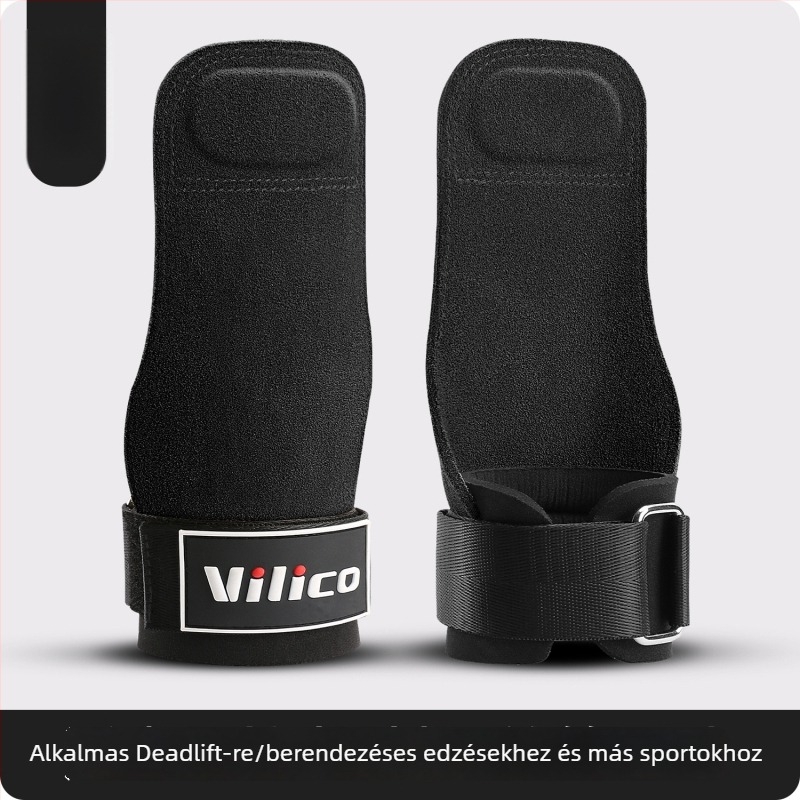 Súlyemeléshez tenyérvédő – marhabőr, csúszásmentes, négyujjas