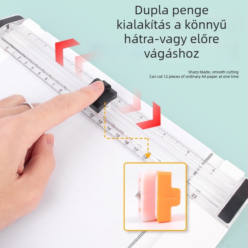 ZEQUAN Csúszó Papírvágó Műanyag Alappal