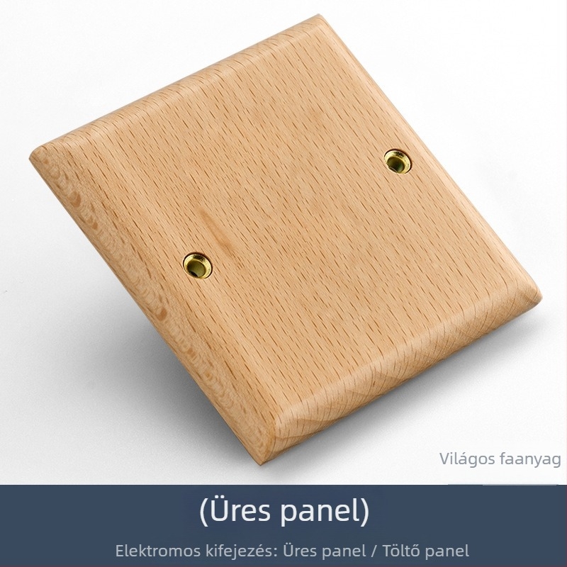 86-os típusú falikapcsoló- és dugaszpanel tömörfából, bronz kar, 10A/220V, 3C tanúsítva