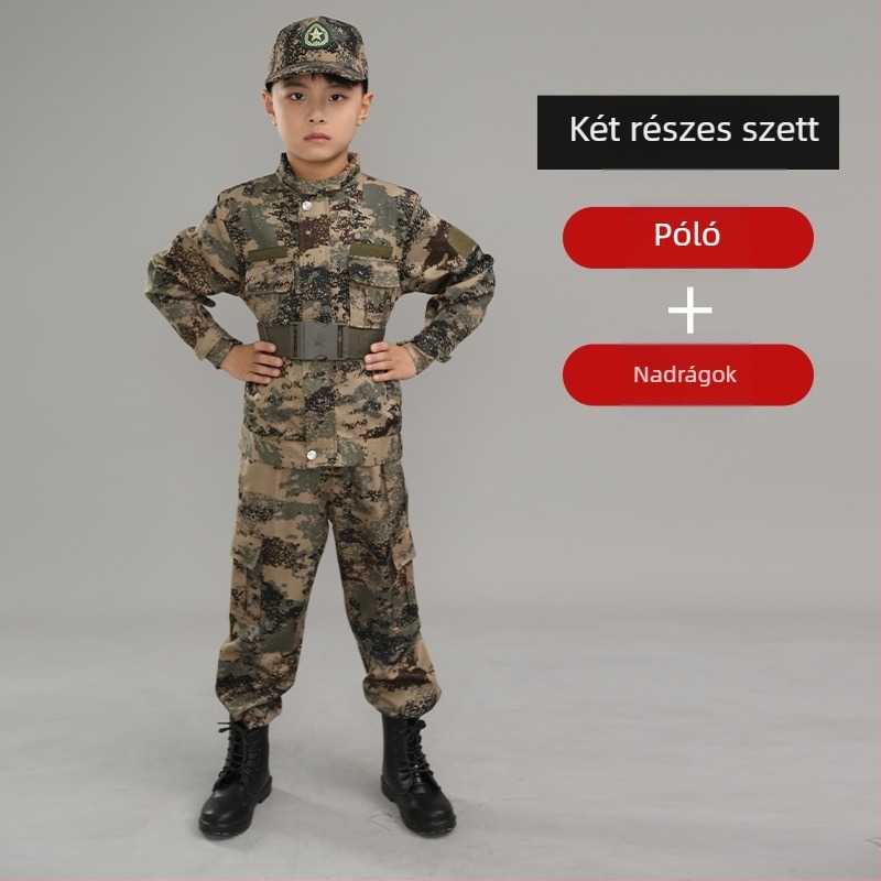 Edzésruha Kamuflázzal, Vízálló, Kémiai Szálak Keveréke; Gyerekeknek, Uniszex, Tavasz–Nyár–Ősz