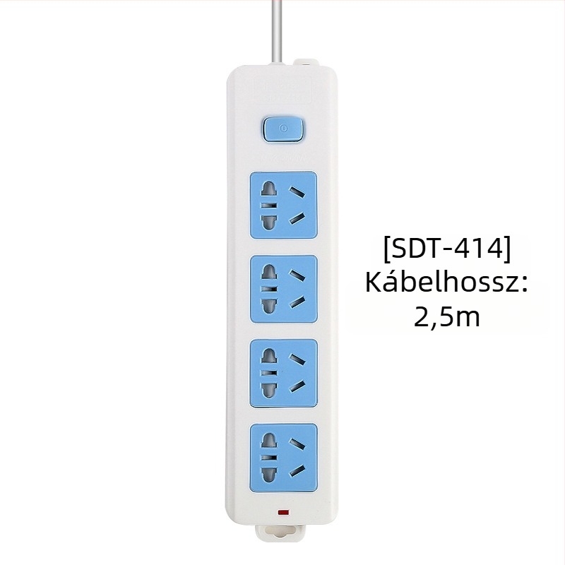 Független kapcsolós elosztó, 3 aljzat, 10A, 100–250V, 2500W