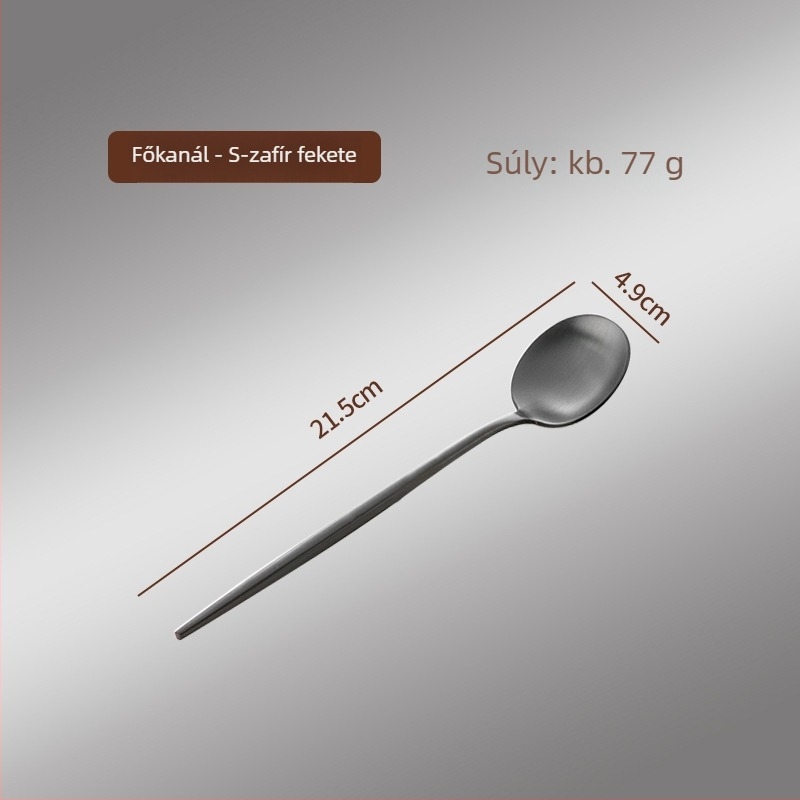 Thread Rabbit 304 rozsdamentes acélból készült kés, villa és kanál készlet — tükörfényes polírozás, egyszínű mintázat, modern minimál stílus