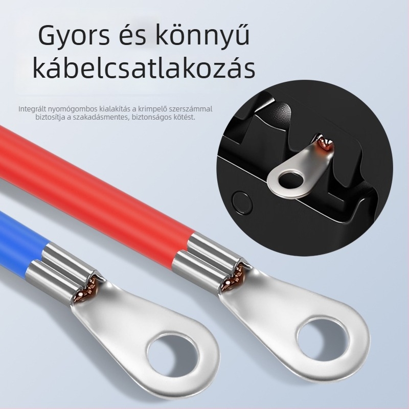 OT4-5 crimpelt terminál, kerek csupasz fej, O-típus, nyitott orr