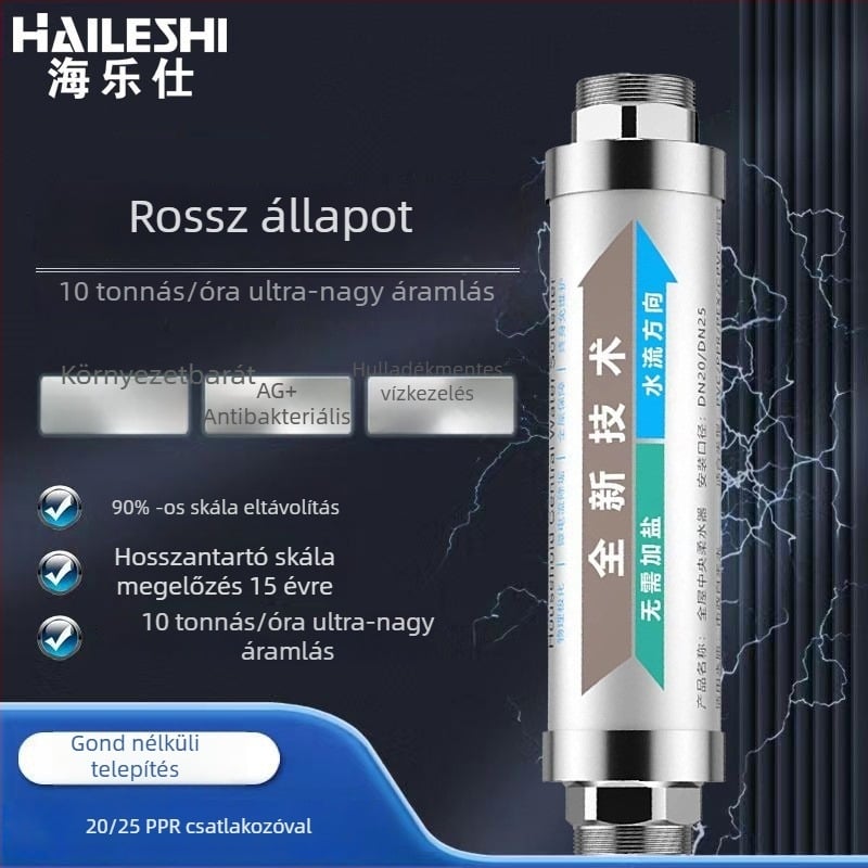 Teljes ház vízlágyító ultrafiltrációval és barrier szűrővel, nagy áramlású előszűrő, rozsdamentes acél szűrőhálóval