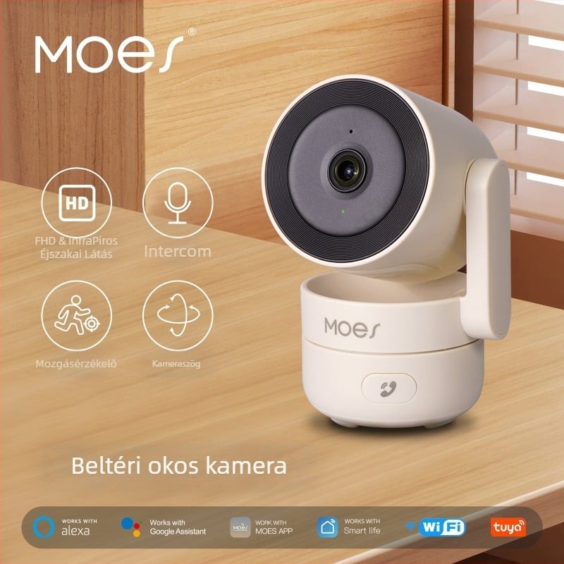 Intelligens beltéri PTZ biztonsági kamera, 4MP, WiFi, éjjellátás, mozgásérzékelés (4MP, PTZ, WiFi, éjjellátás, mozgásérzékelés)