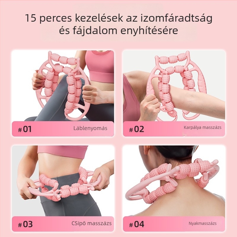 Guipaishi lábmasszírozó ABS görgővel és körklippel a comb karcsúsításáért és a lábizmok ellazításáért — Jóga kiegészítők