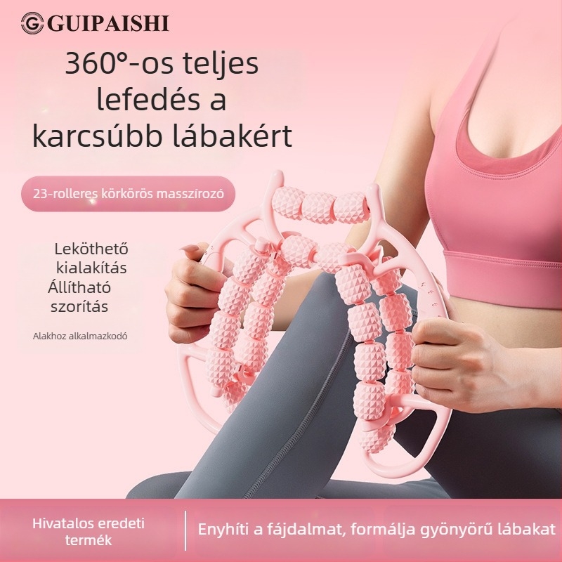 Guipaishi lábmasszírozó ABS görgővel és körklippel a comb karcsúsításáért és a lábizmok ellazításáért — Jóga kiegészítők