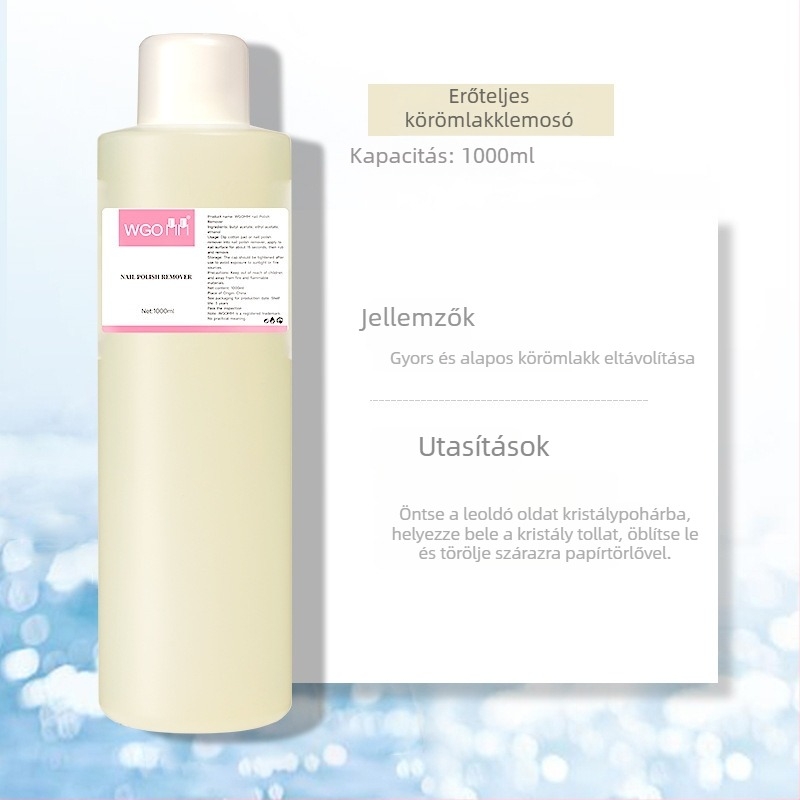 Körömlakk eltávolító gél lágyító hatóanyaggal a manikűrhöz