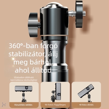 Projektor tartó teleszkópos háromlábú állvány – alumínium ötvözet, univerzális asztali és padlóra