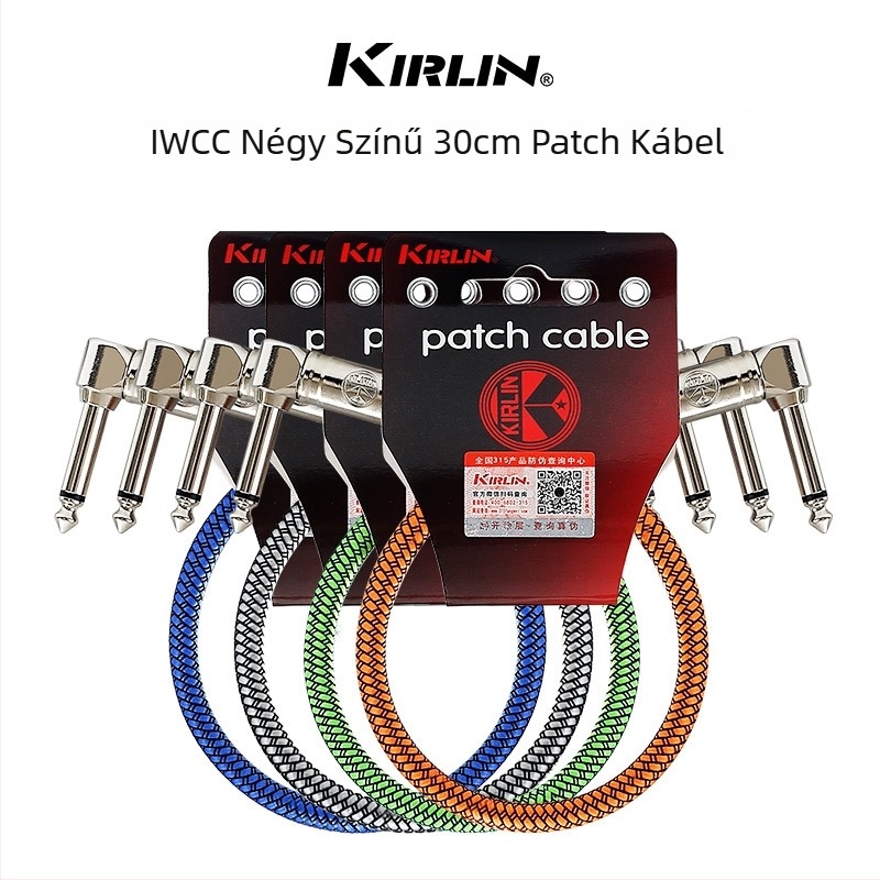 KIRLIN Gitárkábel, modell IWCC-203PN-0.3M, hangszerhez, erős zajcsökkentés