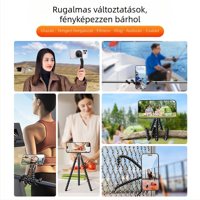 Paifan élő közvetítéshez készült telefon-tartó, ötvözet+ABS, univerzális, testreszabás támogatott