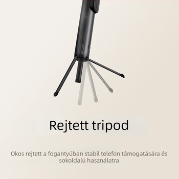 2-in-1 selfie állvány távirányítóval, mini változat, ötvözet test, Bluetooth, képstabilizáció nélkül