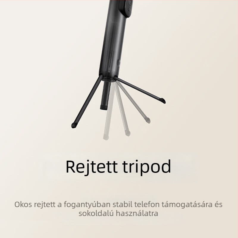 2-in-1 selfie állvány távirányítóval, mini változat, ötvözet test, Bluetooth, képstabilizáció nélkül