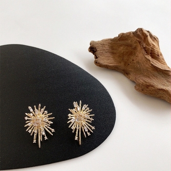 RONERAI Geometriai fém fülbevalók, elektroplattált