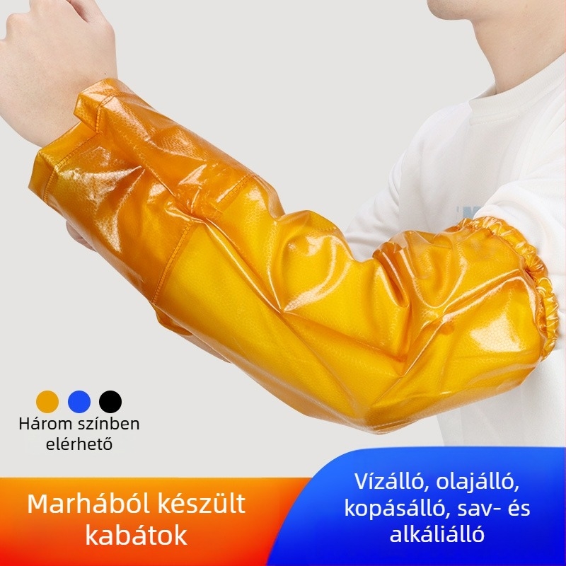 Ujjakkal ellátott kötény - vízálló PVC anyag, modern egyszerű stílus, egyszínű dizájn