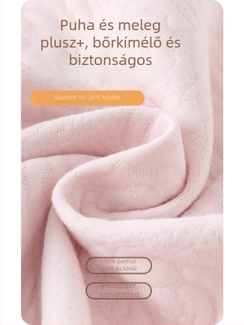 Két darabos baba szett hosszú ujjú felsővel és hosszú nadrággal, 100% pamut, puha bolyhozott anyag, vastag, újszülött–1 éves korig, téli–tavaszi–ősz.