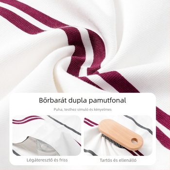 Gyerekeknek pamut hosszú ujjú felső, Koreai stílus, csíkos betűkkel, környak