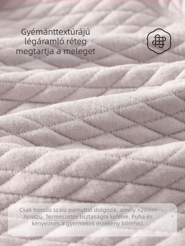 Újszülött meleg mellény, unisex, 0–1 év, 100% pamut, vastagított, poliészter töltet, tél/ősz