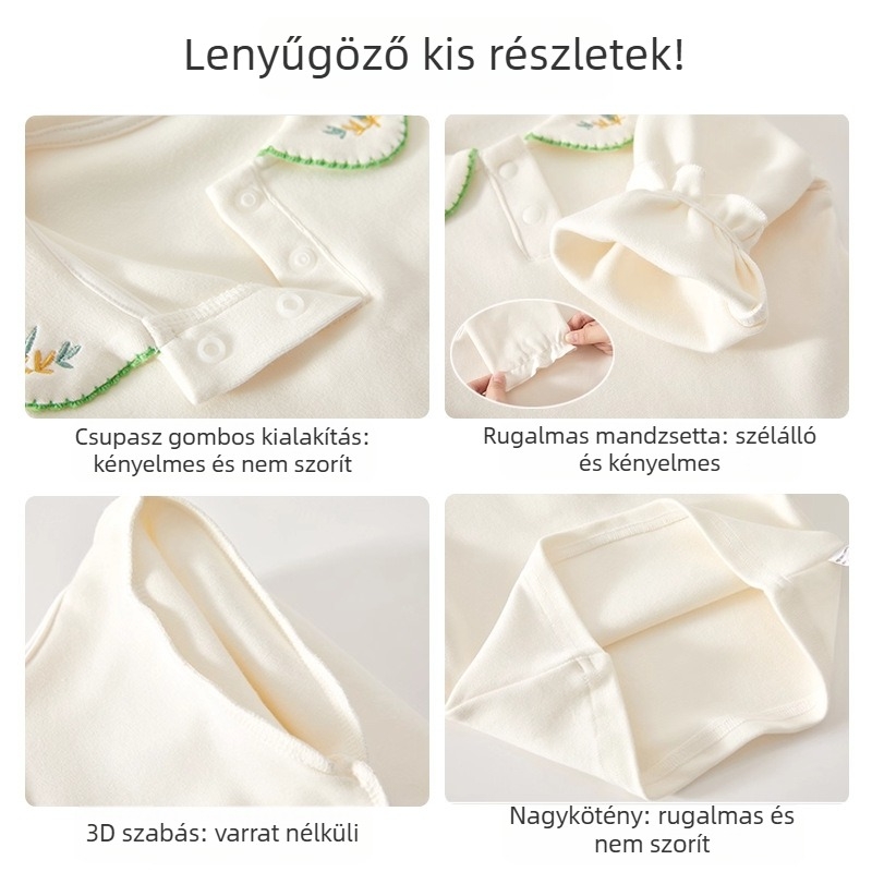Lányoknak készült hosszú ujjú pamut póló, virágmintás, 95% pamut, 1–3 éveseknek