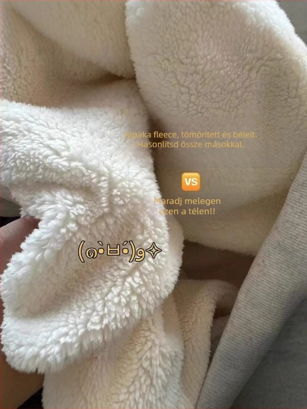 Gyerek fleece pulóver rajzfilm mintával, vastag fleece, kapucni nélküli, hosszú ujjú, 55% pamut poliészter bélés